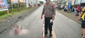 Polisi Amankan TKP Laka Lantas di Toili, Satu Meninggal Dunia
