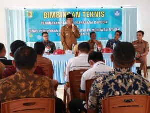 Buka Kegiatan Bimtek Penguatan Sarana Prasarana Dapodik, Wabup Morut Meminta Agar Seluruh Operator Dapodik, Memiliki Komitmen Yang Tinggi Dalam Menjaga Validitas Data