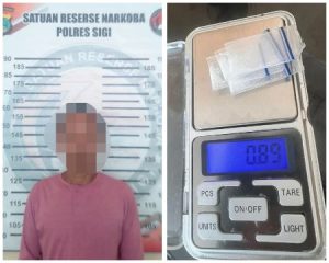 Satres Narkoba Polres Sigi, Amankan Seorang Pria Pelaku Tindak Pidana Narkotika Jenis Sabu