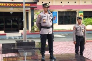Awali Tugas Pelayanan, Kabag Ops Polres Touna Pimpin Apel Pagi