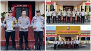 Kapolsek Bulagi Bersama Anggota, Mendapatkan Piagam Penghargaan Dari Kapolres Bangkep