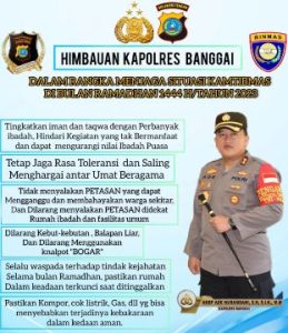 Binmas Polres Banggai, Sosialisasikan Himbauan Kapolres Selama Ramadhan 2023