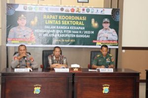Polres Banggai Bersama Pemda, Ikuti Rapat Lintas Sektoral Secara Virtual