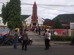 Polisi Laksanakan Pengamanan Rangkaian Perayaan Paskah Jemaat Bukit Zaitun Luwuk