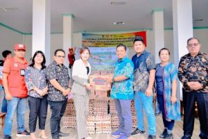 Bekerjasama Dengan PMI Morut, PT. SPN Salurkan Bantuan Untuk Korban Banjir