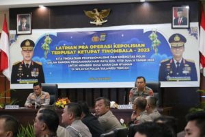Kapolda Sulteng Beberkan Empat Target Capaian Ops Ketupat Tinombala 2023, Saat Membuka Latpraops