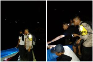 Babinkamtibmas Polsek Bulagi Bantu Wisatawan Yang Mogok Speed Boad nya, di Desa Luk Panenteng Bulagi Utara