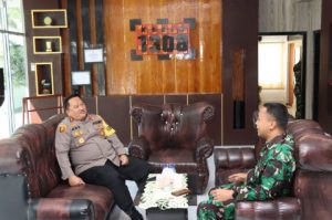 Silahturahmi Dengan Dandim, Kapolres Banggai Kunjungi Markas Kodim 1308 Luwuk
