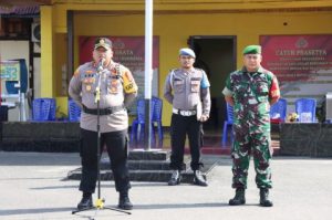 Kapolres Banggai Pimpin Apel Gabungan TNI/Polri Antisipasi Peringatan May Day 2023
