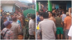 Polisi Datangi TKP Kebakaran Rumah Semi Permanen di Kecamatan Bunta, Banggai