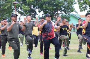 Tingkatkan Soliditas dan Sinergitas, TNI-Polri di Kabupaten Banggai Gelar Olahraga Bersama