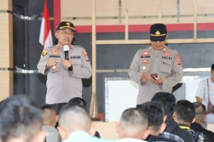 Lepas Ratusan Casis Polri 2023 ke Polda Sulteng, Wakapolres Banggai Ingatkan Hindari Calo