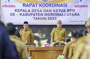 Kades Dan Ketua BPD Se_Morut Gelar Rakor, Bupati : Kalau PAD Naik Jadi Rp 400 Miliar, Tiap Desa Akan Terima Rp 1 Miliar/Tahun