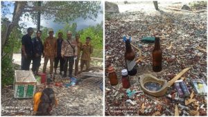 Petugas Gabungan Amankan Perahu Nelayan Pembawa Bom Ikan, di Perairan Bualemo