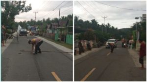 Mobil Tabrak Bocah Pejalan Kaki, Polsek Bunta Olah TKP Laka Lantas