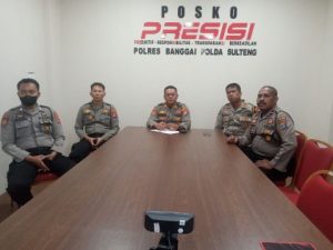 Kasat Samapta Polres Banggai Mengikuti Zomm Meeting : Persepsi Penanganan Tipiring