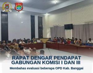 DPRD Banggai, Gelar Rapat Dengar Pendapat Umum Gabungan Komisi I Dan III Terkait Kinerja OPD