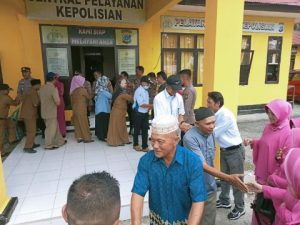 Forkopimcam Mantoh, Lamala dan Masama, Ucapkan HUT Bhayangkara di Mapolsek Lamala