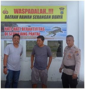 KAPOLRES TOUNA, SIKAPI  SERANGAN BUAYA DI KEPULAUAN TOGEAN