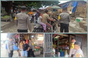 Hari Minggu, Polsek Luwuk Intensif Patroli Pasar dan Pantau Harga Pasar