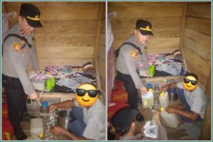 Polsek Bulagi Amankan Miras Saat Laksanakan KRYD, Di Desa Montop Kecamatan Bulagi Utara