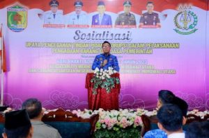 Bupati Morut Buka Kegiatan Sosialisasi, “Upaya Pencegahan Tindak Pidana Korupsi Dalam Pelaksanaan Pengadaan Barang Dan Jasa Pemerintah”
