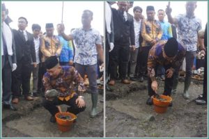 Letakkan Batu Pertama Pembangunan Ponpes Modern Al-Istiqomah Ngatabaru, Bupati Banggai Sumbang 1000 Sak Semen