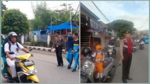 Hadir Setiap Pagi, Sat Samapta Polres Banggai Berikan Rasa Aman dan Nyaman Terhadap Anak Sekolah