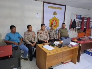 Polsek Toili Mengikuti Zoom Meeting, Pengecekan dan Pencocokan GK Juli 2023