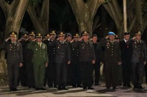 Wakapolres dan PJU Polres Banggai, Ikuti Apel Kehormatan dan Renungan Suci di TMP