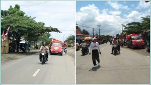 Polsek Toili Pengamanan Pawai Gowes Sepeda Onthel, Dalam Rangka HUT RI ke-78