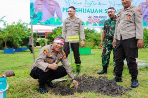 Polres Banggai Bersama Forkopimda, Laksanakan Tanam Pohon Bersama Sebagai Wujud Jaga Lingkungan