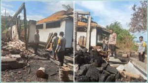 Dua Bangunan di Mantoh Banggai Terbakar, Polisi Olah TKP Awal