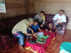 Masalah Hutang Piutang, Berhasil Dimediasi Bhabinkamtibmas Luwuk Timur