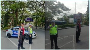 Sat Lantas Dan Sat Samapta Polres Banggai, Kolaborasi Dalam Giat Strong Point
