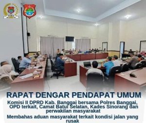 DPRD Banggai dan Pemda Sepakati Perbaikan Jalan di Desa Sinorang, Inilah Poin Penting Yang Disepakati