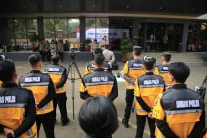 Humas Polri Gelar Pasukan Kesiapan Satgas Humas, Dalam Pengamanan Pemilu 2024