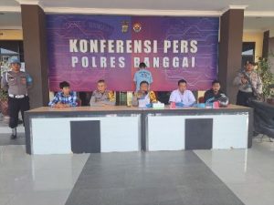 Konferensi Pers TP Narkoba, Polres Banggai Amankan Sabu 58,75 Gram Dengan 19 Tersangka