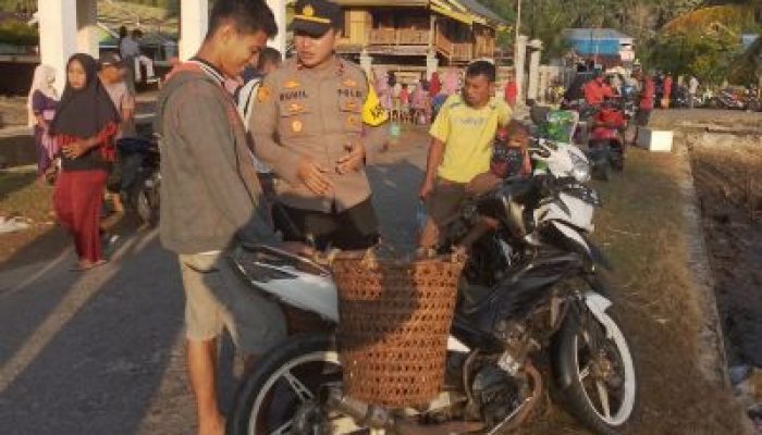 Polsek Liang Amankan Knalpot Bogar, Yang Sangat Meresahkan Warga