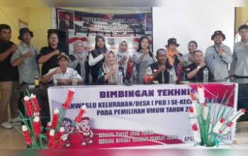 Panwascam Liang Gelar Bimtek Mengenai Pengawasan Tahapan Kampanye 2024