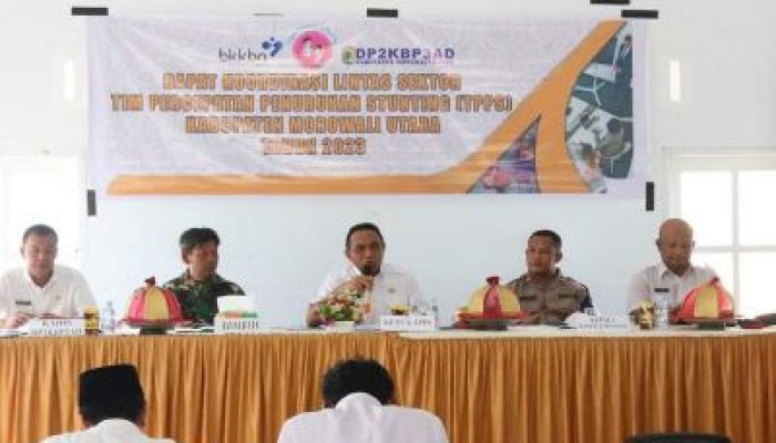 Sekda Morut Pimpin Rapat Koordinasi Lintas Sektor TPPS, Kabupaten Morowali Utara Tahun 2023