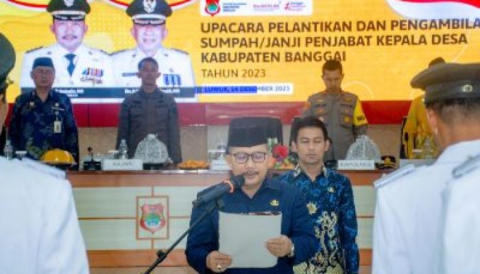 Lantik 31 Penjabat Kades, Bupati : Pj Kades Agar Menjalankan Visi dan Misi Kabupaten Banggai
