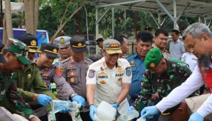 Polres Bangkep Musnahkan Barang Bukti Sabu, Minuman Keras dan Ribuan Butir Obat THD