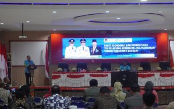 Bupati Amirudin, Membuka Secara Resmi Rakor TPKJM Tingkat Kabupaten Banggai Tahun 2023
