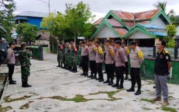 Apel Gabungan Siaga Pengamanan Ibadah Malam Natal di kecamatan Liang