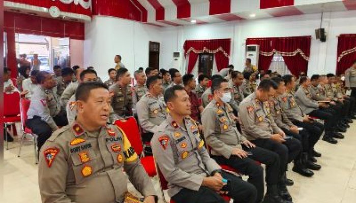 Waka Polres Banggai dan Kabagops, Ikuti Was Ops Lilin Oleh Itwasum Polri