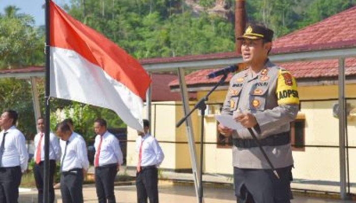 Kapolres Ingatkan Netralitas Pada Pemilu 2024, Saat Pimpin Serah Terima Jabatan PJU Polres Morowali Utara