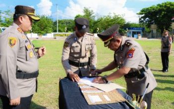 Rotasi Kembali Bergerak di Tubuh Polri, Kapolres Banggai Pimpin Sertijab Lima PJU