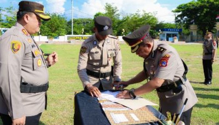 Rotasi Kembali Bergerak di Tubuh Polri, Kapolres Banggai Pimpin Sertijab Lima PJU