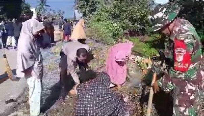 Polsek Poso Pesisir Bersama Masyarakat, Laksanakan Kurvei Dalam Rangka Karya Bakti TNI Kodim 1307/Poso